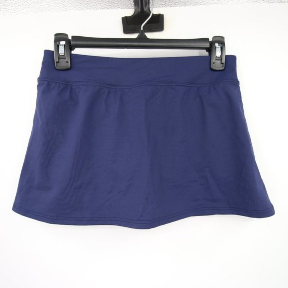 NWOT Lands End Swim Skirt Navy Blue Built-in Bikini Bottoms Size 2 P